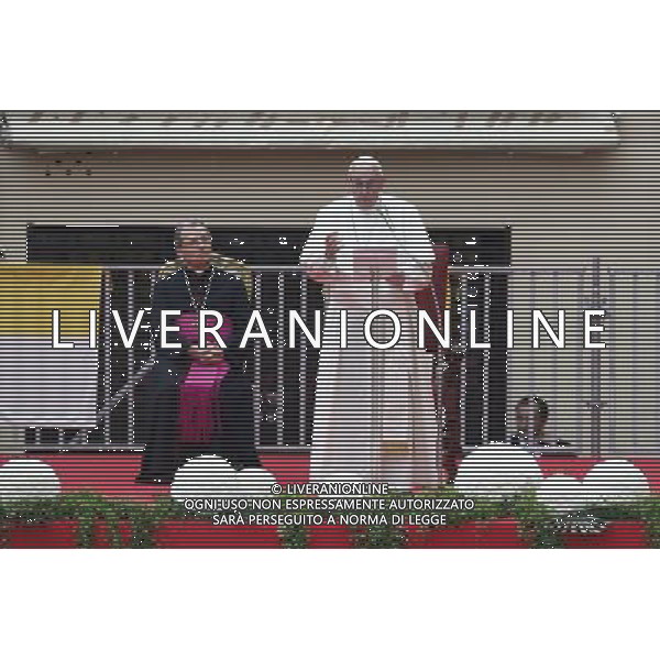 Cesena - visita di Papa Francesco 01/10/2017 nella foto: Papa Francesco Â©Claudio Zamagni/Agenzia Aldo Liverani Pope Francis speaks to people in Piazza del Popolo during the visit in Cesena city on October 01 2017 
