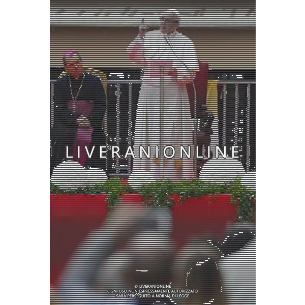 Cesena - visita di Papa Francesco 01/10/2017 nella foto: Papa Francesco Â©Claudio Zamagni/Agenzia Aldo Liverani Pope Francis speaks to people in Piazza del Popolo during the visit in Cesena city on October 01 2017 