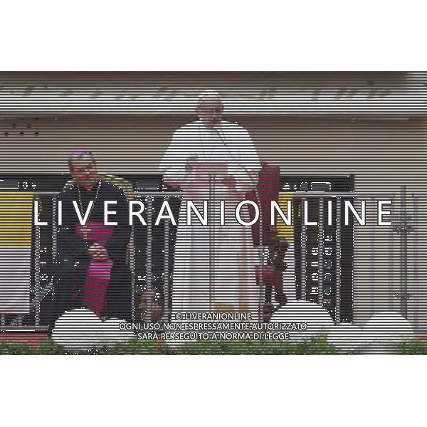 Cesena - visita di Papa Francesco 01/10/2017 nella foto: Papa Francesco Â©Claudio Zamagni/Agenzia Aldo Liverani Pope Francis speaks to people in Piazza del Popolo during the visit in Cesena city on October 01 2017 