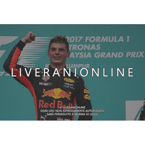 1st place Max Verstappen (NLD) Red Bull Racing RB13. 01.10.2017. Formula 1 World Championship, Rd 15, Malaysian Grand Prix, Sepang, Malaysia, Sunday. AG ALDO LIVERANI SAS ONLY ITALY