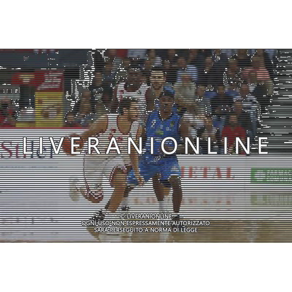 Lega Basket serie A 01/10/2017 V L Pallacanestro Pesaro - Germani Basket Brescia nella foto: Ceron Marco ©Claudio Zamagni/Agenzia Aldo Liverani Ceron Marco during basketball match between V L Pallacanestro Pesaro and Gremani Basket Brescia at Adriatic Arena in Pesaro on October 1 2017 photo credit by Claudio Zamagni/Aldo Liverani Photo Agency