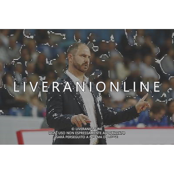 Lega Basket serie A 01/10/2017 V L Pallacanestro Pesaro - Germani Basket Brescia nella foto: Diana Andrea Coach ©Claudio Zamagni/Agenzia Aldo Liverani Diana Andrea Coach during basketball match between V L Pallacanestro Pesaro and Gremani Basket Brescia at Adriatic Arena in Pesaro on October 1 2017 photo credit by Claudio Zamagni/Aldo Liverani Photo Agency