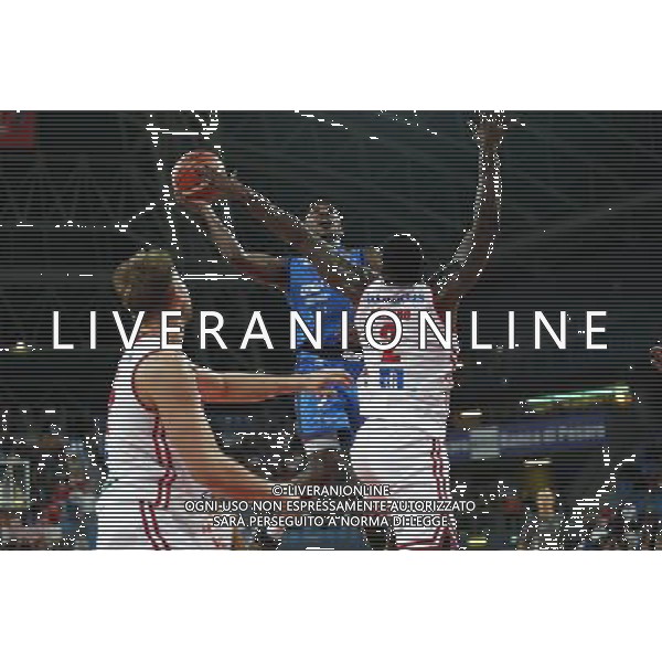 Lega Basket serie A 01/10/2017 V L Pallacanestro Pesaro - Germani Basket Brescia nella foto: xMoore Lee Omogbo Emmanuel ©Claudio Zamagni/Agenzia Aldo Liverani Moore Lee Omogbo Emmanuel during basketball match between V L Pallacanestro Pesaro and Gremani Basket Brescia at Adriatic Arena in Pesaro on October 1 2017 photo credit by Claudio Zamagni/Aldo Liverani Photo Agency