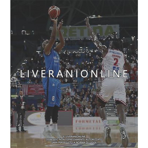 Lega Basket serie A 01/10/2017 V L Pallacanestro Pesaro - Germani Basket Brescia nella foto: Landry Marcus ©Claudio Zamagni/Agenzia Aldo Liverani Landry Marcus during basketball match between V L Pallacanestro Pesaro and Gremani Basket Brescia at Adriatic Arena in Pesaro on October 1 2017 photo credit by Claudio Zamagni/Aldo Liverani Photo Agency