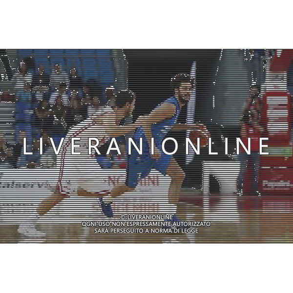Lega Basket serie A 01/10/2017 V L Pallacanestro Pesaro - Germani Basket Brescia nella foto: Vitali Luca Ceron Marco Â©Claudio Zamagni/Agenzia Aldo Liverani itali Luca Ceron Marco during basketball match between V L Pallacanestro Pesaro and Gremani Basket Brescia at Adriatic Arena in Pesaro on October 1 2017 photo credit by Claudio Zamagni/Aldo Liverani Photo Agency