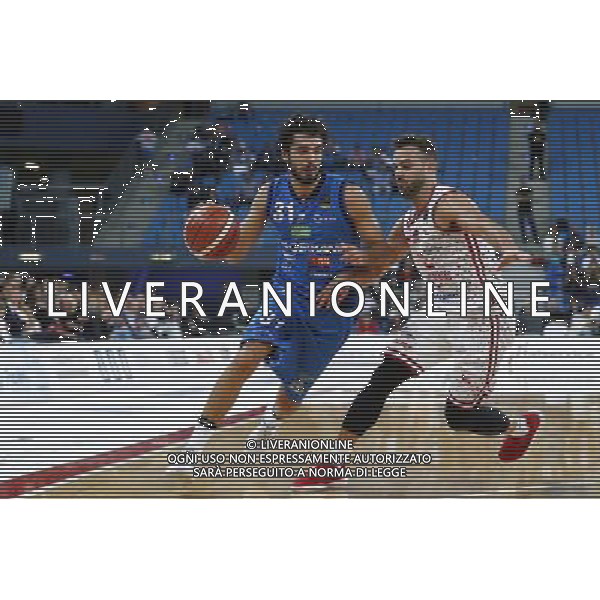 Lega Basket serie A 01/10/2017 V L Pallacanestro Pesaro - Germani Basket Brescia nella foto: Vitali Michele Bertone Pablo Â©Claudio Zamagni/Agenzia Aldo Liverani Vitali Michele Bertone Pablo during basketball match between V L Pallacanestro Pesaro and Gremani Basket Brescia at Adriatic Arena in Pesaro on October 1 2017 photo credit by Claudio Zamagni/Aldo Liverani Photo Agency
