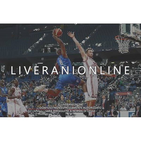 Lega Basket serie A 01/10/2017 V L Pallacanestro Pesaro - Germani Basket Brescia nella foto: Landry Marcus Â©Claudio Zamagni/Agenzia Aldo Liverani Landry Marcus during basketball match between V L Pallacanestro Pesaro and Gremani Basket Brescia at Adriatic Arena in Pesaro on October 1 2017 photo credit by Claudio Zamagni/Aldo Liverani Photo Agency