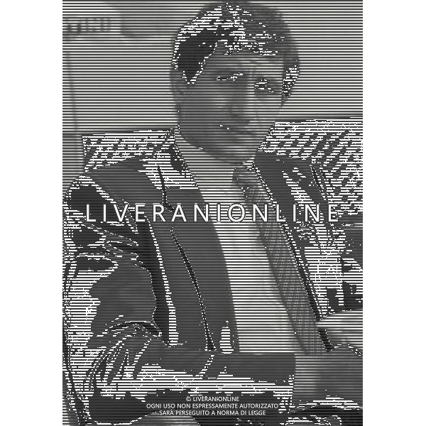 MILANO OTTOBRE 1987 TERRAZZA MARTINI CONFERENZA STAMPA FRATELLI ABBAGNALE NELLA FOTO CARMINE ABBAGNALE AG ALDO LIVERANI SAS