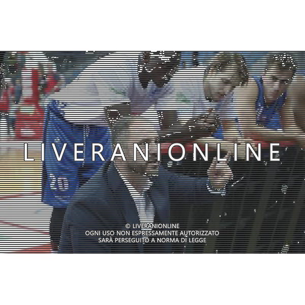 Lega Basket serie A 01/10/2017 V L Pallacanestro Pesaro - Germani Basket Brescia nella foto: Diana Andrea Coach ©Claudio Zamagni/Agenzia Aldo Liverani Diana Andrea Coach during basketball match between V L Pallacanestro Pesaro and Gremani Basket Brescia at Adriatic Arena in Pesaro on October 1 2017 photo credit by Claudio Zamagni/Aldo Liverani Photo Agency
