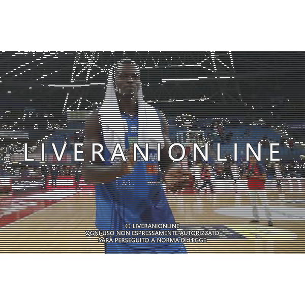 Lega Basket serie A 01/10/2017 V L Pallacanestro Pesaro - Germani Basket Brescia nella foto: Fall Abdel ©Claudio Zamagni/Agenzia Aldo Liverani Fall Abdel during basketball match between V L Pallacanestro Pesaro and Gremani Basket Brescia at Adriatic Arena in Pesaro on October 1 2017 photo credit by Claudio Zamagni/Aldo Liverani Photo Agency
