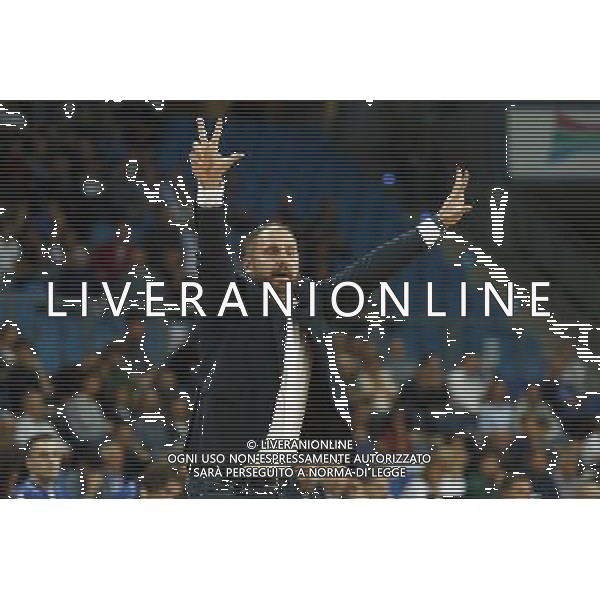 Lega Basket serie A 01/10/2017 V L Pallacanestro Pesaro - Germani Basket Brescia nella foto: Diana Andrea Coach ©Claudio Zamagni/Agenzia Aldo Liverani Diana Andrea Coach during basketball match between V L Pallacanestro Pesaro and Gremani Basket Brescia at Adriatic Arena in Pesaro on October 1 2017 photo credit by Claudio Zamagni/Aldo Liverani Photo Agency