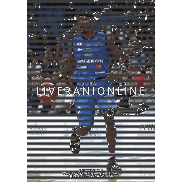 Lega Basket serie A 01/10/2017 V L Pallacanestro Pesaro - Germani Basket Brescia nella foto: Moore Lee ©Claudio Zamagni/Agenzia Aldo Liverani Moore Lee during basketball match between V L Pallacanestro Pesaro and Gremani Basket Brescia at Adriatic Arena in Pesaro on October 1 2017 photo credit by Claudio Zamagni/Aldo Liverani Photo Agency