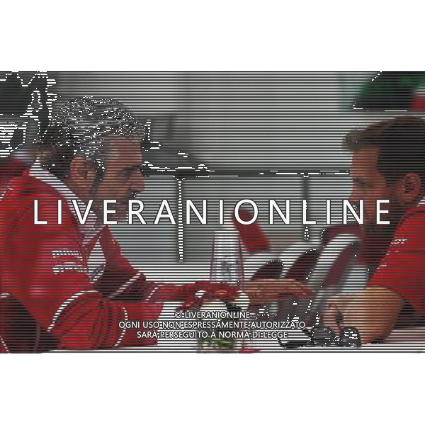 (L to R): Maurizio Arrivabene (ITA) Ferrari Team Principal with Sebastian Vettel (GER) Ferrari. 05.10.2017. Formula 1 World Championship, Rd 16, Japanese Grand Prix, Suzuka, Japan, Preparation Day. AG ALDO LIVERANI SAS ONLY ITALY