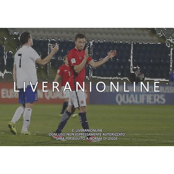 San Marino - Norvegia 05/10/2017 Qualificazioni europee per i mondiali FIFA 2018 nella foto: esultanza Martin Linnes Â©Claudio Zamagni/Agenzia Aldo Liverani Martin Linnes celebrates after scoring during European Qualifiers FIFA World Cup 2018 international soccer match group C between San Marino and Norway at San Marino Olympic Stadium on October 5 2017 photo credit by Claudio Zamagni/Aldo Liverani Photo Agency