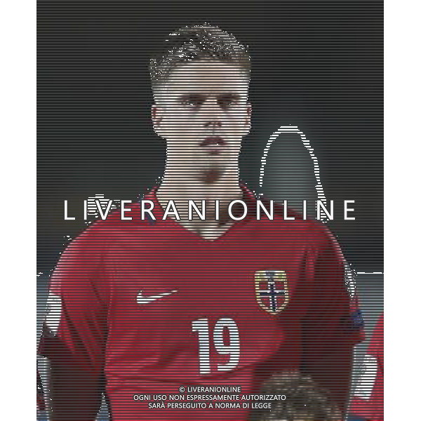 San Marino - Norvegia 05/10/2017 Qualificazioni europee per i mondiali FIFA 2018 nella foto: Markus Henriksen ©Claudio Zamagni/Agenzia Aldo Liverani Markus Henriksen during European Qualifiers FIFA World Cup 2018 international soccer match group C between San Marino and Norway at San Marino Olympic Stadium on October 5 2017 photo credit by Claudio Zamagni/Aldo Liverani Photo Agency