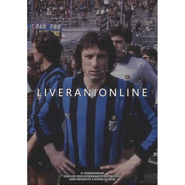 RETROSPETTIVA GIAMPIERO MARINI CALCIATORE NELLA FOTO GIAMPIERO MARINI CON LA MAGLIA DELL\'INTER AG ALDO LIVERANI SAS
