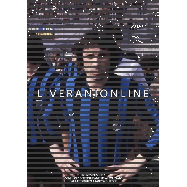 RETROSPETTIVA GIAMPIERO MARINI CALCIATORE NELLA FOTO GIAMPIERO MARINI CON LA MAGLIA DELL\'INTER AG ALDO LIVERANI SAS