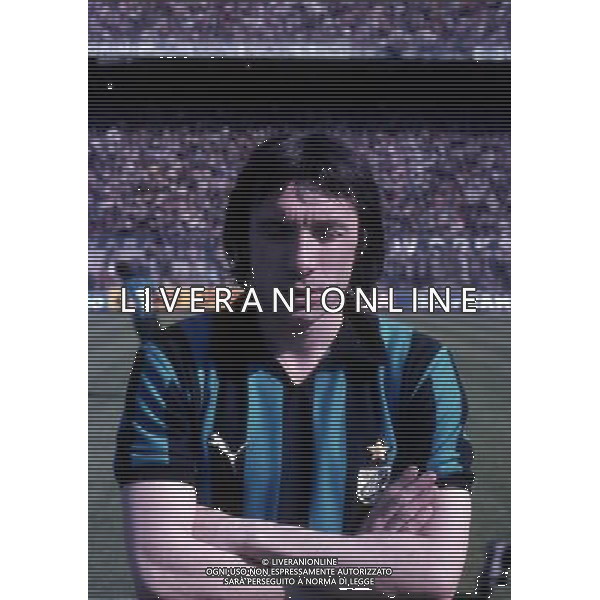 RETROSPETTIVA GIAMPIERO MARINI CALCIATORE NELLA FOTO GIAMPIERO MARINI CON LA MAGLIA DELL\'INTER AG ALDO LIVERANI SAS