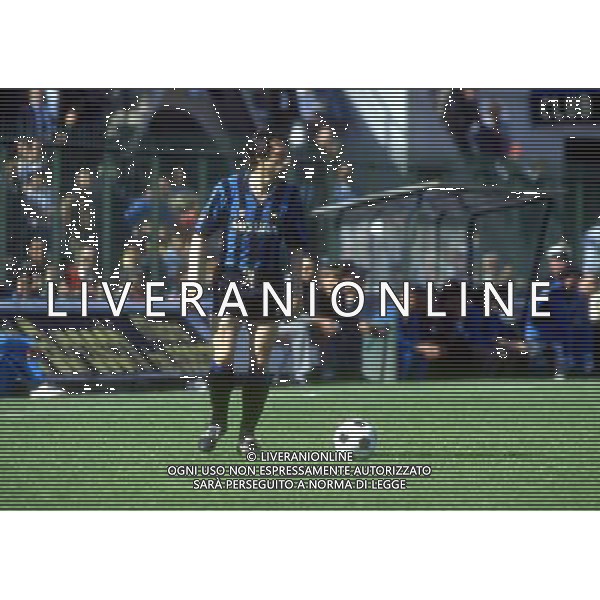 RETROSPETTIVA GIAMPIERO MARINI CALCIATORE NELLA FOTO GIAMPIERO MARINI CON LA MAGLIA DELL\'INTER AG ALDO LIVERANI SAS