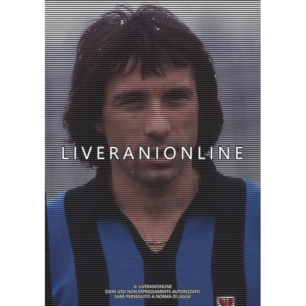 RETROSPETTIVA GIAMPIERO MARINI CALCIATORE NELLA FOTO GIAMPIERO MARINI CON LA MAGLIA DELL\'INTER AG ALDO LIVERANI SAS
