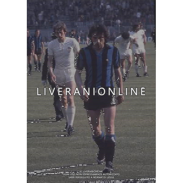 RETROSPETTIVA GIAMPIERO MARINI CALCIATORE NELLA FOTO GIAMPIERO MARINI CON LA MAGLIA DELL\'INTER AG ALDO LIVERANI SAS