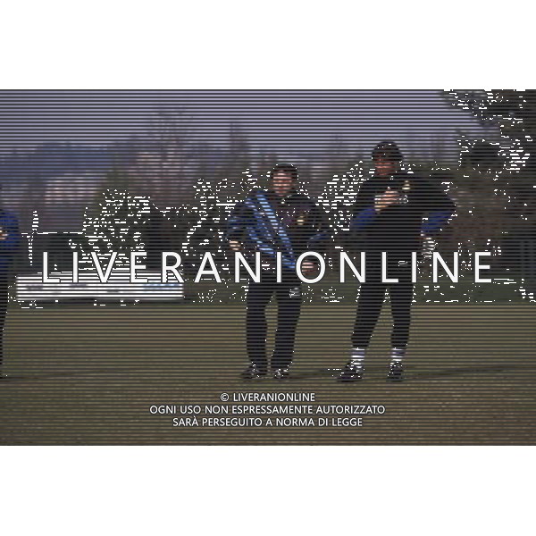 RETROSPETTIVA GIAMPIERO MARINI CALCIATORE NELLA FOTO GIAMPIERO MARINI ALLENATORE INTER CON WALTER ZENGA AG ALDO LIVERANI SAS