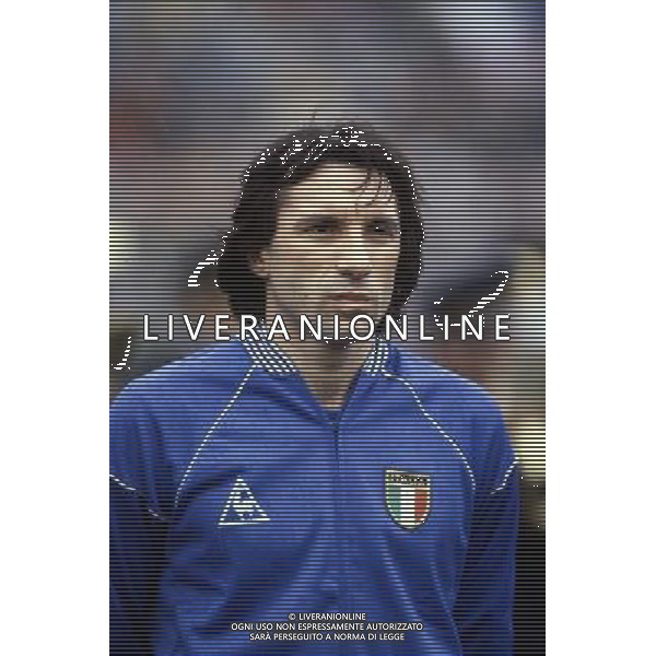 RETROSPETTIVA GIAMPIERO MARINI CALCIATORE NELLA FOTO GIAMPIERO MARINI CON LA MAGLIA DELLA NAZIONALE ITALIANA AG ALDO LIVERANI SAS