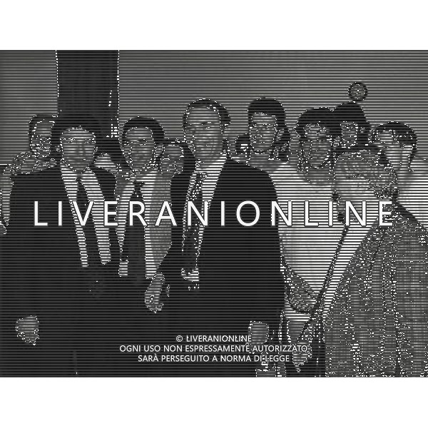 RETROSPETTIVA GIAMPIERO MARINI CALCIATORE NELLA FOTO GIAMPIERO MARINI ALLENATORE INTER GIOVANILI CON ERNESTO PELLEGRINI AG ALDO LIVERANI SAS