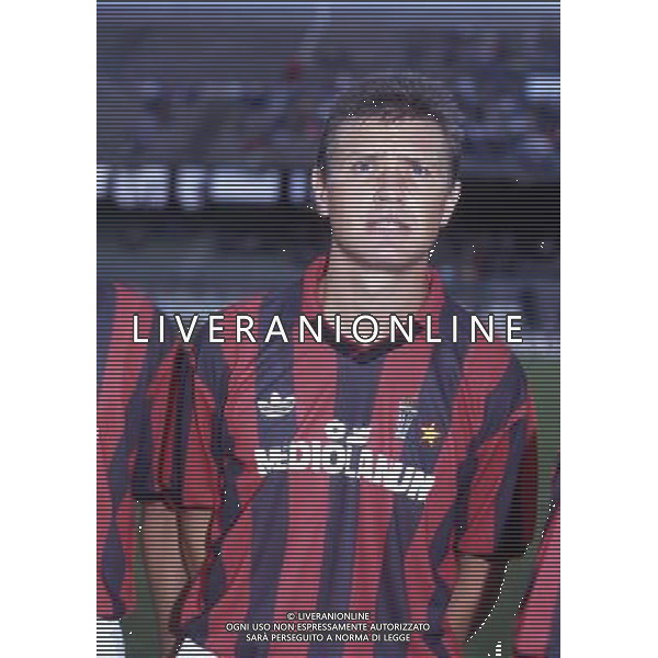 RETROSPETTIVA ALDO SERENA CALCIATORE NELLA FOTO ALDO SERENA CON LA MAGLIA DEL MILAN AG ALDO LIVERANI SAS