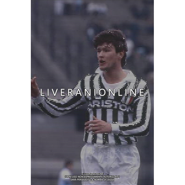 RETROSPETTIVA ALDO SERENA CALCIATORE NELLA FOTO ALDO SERENA CON LA MAGLIA DELLA JUVENTUS AG ALDO LIVERANI SAS