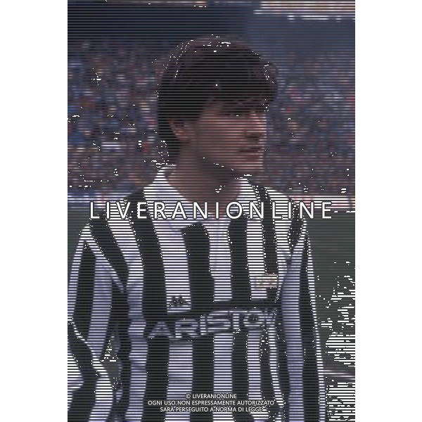 RETROSPETTIVA ALDO SERENA CALCIATORE NELLA FOTO ALDO SERENA CON LA MAGLIA DELLA JUVENTUS AG ALDO LIVERANI SAS