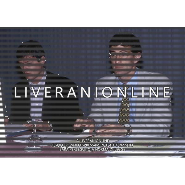 RETROSPETTIVA ALDO SERENA CALCIATORE NELLA FOTO ALDO SERENA CON CIRO FERRARA AG ALDO LIVERANI SAS