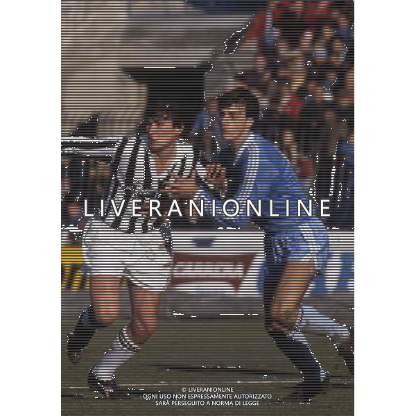 RETROSPETTIVA ALDO SERENA CALCIATORE NELLA FOTO ALDO SERENA CON LA MAGLIA DELLA JUVENTUS AG ALDO LIVERANI SAS