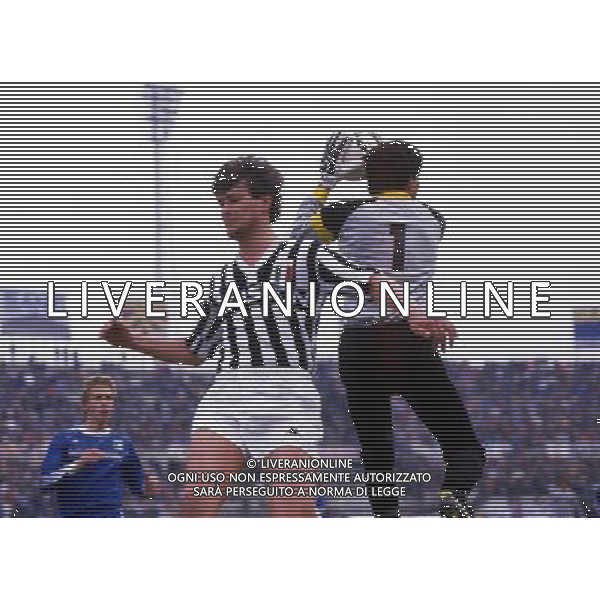 RETROSPETTIVA ALDO SERENA CALCIATORE NELLA FOTO ALDO SERENA CON LA MAGLIA DELLA JUVENTUS AG ALDO LIVERANI SAS