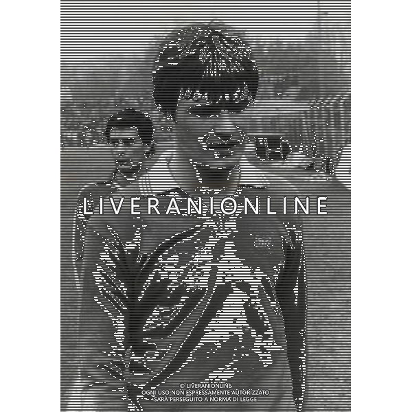 RETROSPETTIVA ALDO SERENA CALCIATORE NELLA FOTO ALDO SERENA CON LA MAGLIA DEL COMO AG ALDO LIVERANI SAS