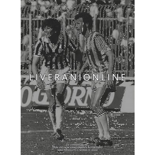 RETROSPETTIVA ALDO SERENA CALCIATORE NELLA FOTO ALDO SERENA CON LA MAGLIA DELLA JUVENTUS E LUIGI DANOVA AG ALDO LIVERANI SAS