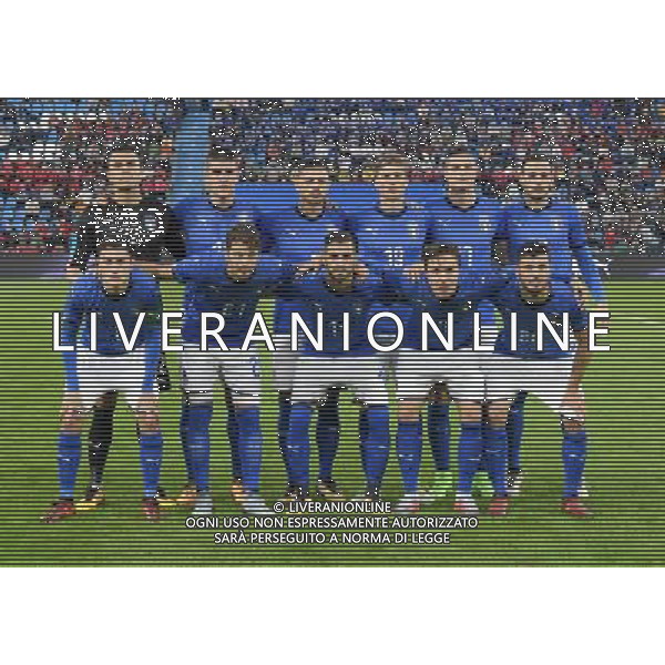 Amichevole Nazionali Under 21 Ferrara - 10.10.2017 Italia-Marocco Nella Foto:italia squadra formazione audero,calabria,pezzella,chiesa,parigini,mancini,favilli,romagna,cutrone,locatelli,murgia /Ph.Vitez-Ag. Aldo Liverani