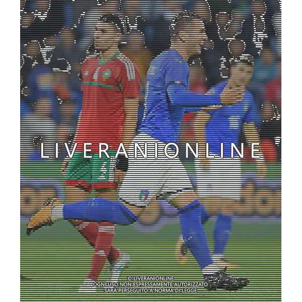 Amichevole Nazionali Under 21 Ferrara - 10.10.2017 Italia-Marocco Nella Foto:bonazzoli federico esulta /Ph.Vitez-Ag. Aldo Liverani