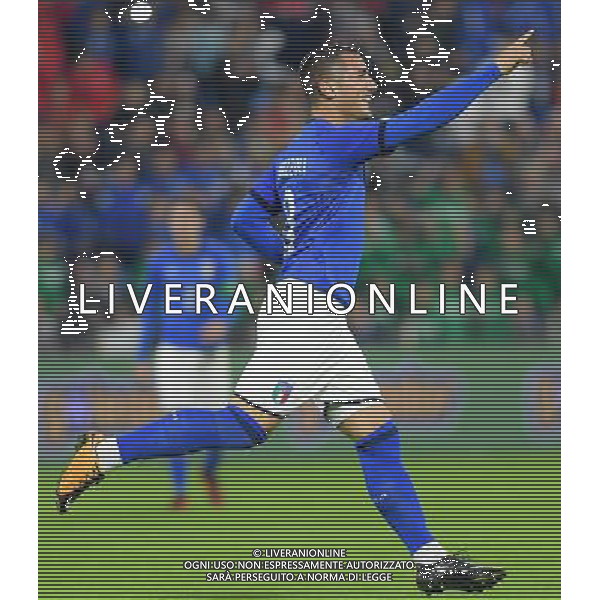 Amichevole Nazionali Under 21 Ferrara - 10.10.2017 Italia-Marocco Nella Foto:bonazzoli federico esulta /Ph.Vitez-Ag. Aldo Liverani