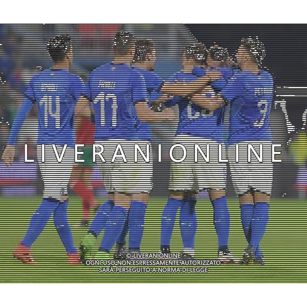 Amichevole Nazionali Under 21 Ferrara - 10.10.2017 Italia-Marocco Nella Foto:bonazzoli federico esulta /Ph.Vitez-Ag. Aldo Liverani