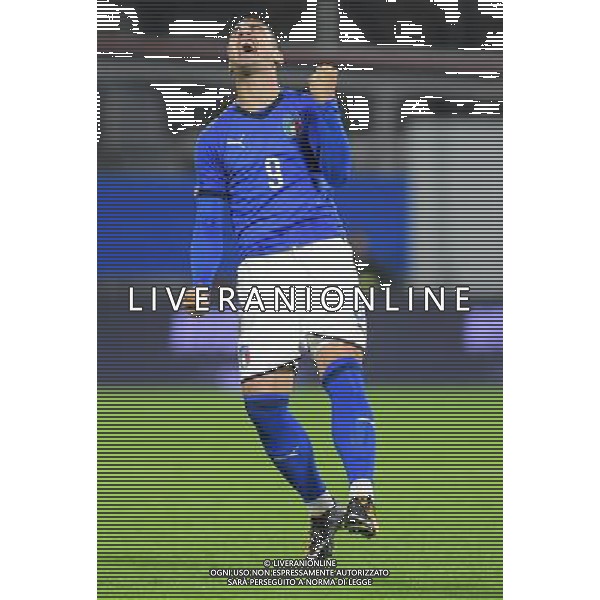 Amichevole Nazionali Under 21 Ferrara - 10.10.2017 Italia-Marocco Nella Foto:bonazzoli federico esulta /Ph.Vitez-Ag. Aldo Liverani