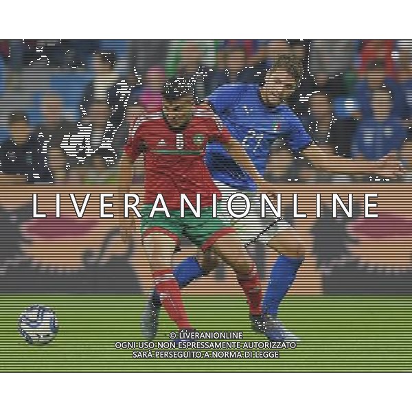 Amichevole Nazionali Under 21 Ferrara - 10.10.2017 Italia-Marocco Nella Foto:Bach Anas - Locatelli Manuel /Ph.Vitez-Ag. Aldo Liverani