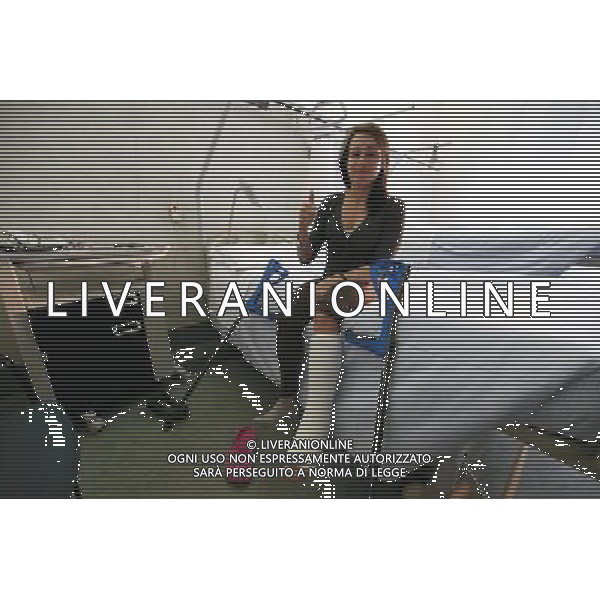 Vanessa Ferrari ospedale Poliambulanza per operazione , Brescia 12 ottobre 2017. AG ALDO LIVERANI SAS