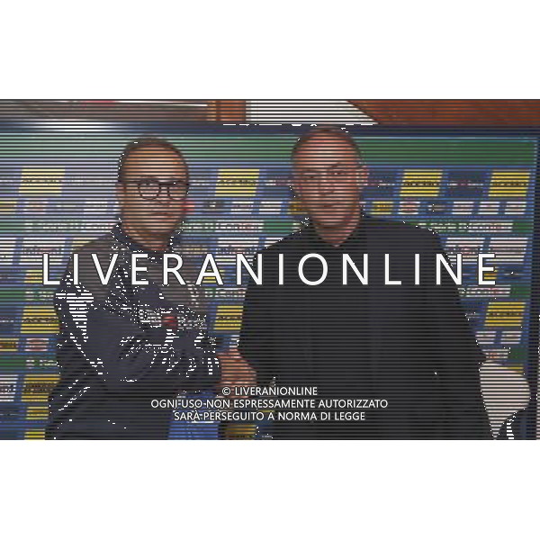 Marino e Castagnini,presentazione Pasquale Marino nuovo allenatore del Brescia Calcio ,Brescia 12 ottobre 2017. Ph Fotolive Simone Venezia AG ALDO LIVERANI SAS
