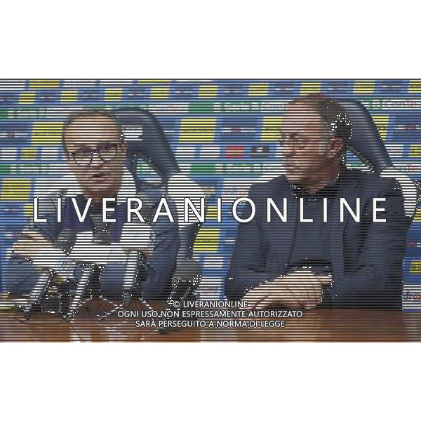Marino e Castagnini,presentazione Pasquale Marino nuovo allenatore del Brescia Calcio ,Brescia 12 ottobre 2017. AG ALDO LIVERANI SAS