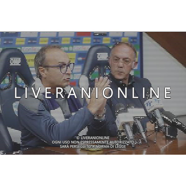 Marino e Castagnini,presentazione Pasquale Marino nuovo allenatore del Brescia Calcio ,Brescia 12 ottobre 2017. AG ALDO LIVERANI SAS