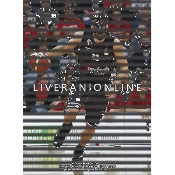 Lega Basket serie A Victoria Libertas Pesaro - Segafredo Virtus Bologna 14/10/2017 nella foto: Klaudio Ndoja ©Claudio Zamagni/Agenzia Aldo Liverani Klaudio Ndoja during basketball match between Victoria Libertas Pallacanestro Pesaro and Segafredo Virtus Bologna at Adriatic Arena in Pesaro on October 14 2017 photo credit Claudio Zamagni/Aldo Liverani Photo Agency 
