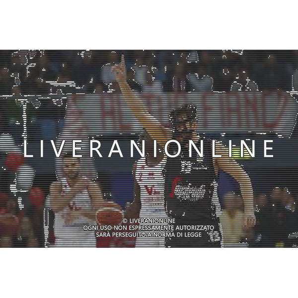 Lega Basket serie A Victoria Libertas Pesaro - Segafredo Virtus Bologna 14/10/2017 nella foto: Klaudio Ndoja ©Claudio Zamagni/Agenzia Aldo Liverani Klaudio Ndoja during basketball match between Victoria Libertas Pallacanestro Pesaro and Segafredo Virtus Bologna at Adriatic Arena in Pesaro on October 14 2017 photo credit Claudio Zamagni/Aldo Liverani Photo Agency 