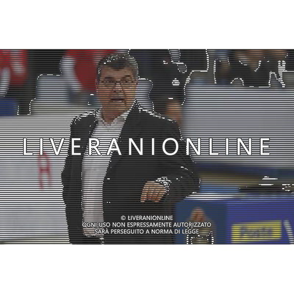 Lega Basket serie A Victoria Libertas Pesaro - Segafredo Virtus Bologna 14/10/2017 nella foto: Coach Alessandro Ramagli ©Claudio Zamagni/Agenzia Aldo Liverani Coach Alessandro Ramagli during basketball match between Victoria Libertas Pallacanestro Pesaro and Segafredo Virtus Bologna at Adriatic Arena in Pesaro on October 14 2017 photo credit Claudio Zamagni/Aldo Liverani Photo Agency 