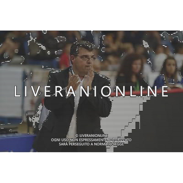 Lega Basket serie A Victoria Libertas Pesaro - Segafredo Virtus Bologna 14/10/2017 nella foto: Coach Alessandro Ramagli ©Claudio Zamagni/Agenzia Aldo Liverani Coach Alessandro Ramagli during basketball match between Victoria Libertas Pallacanestro Pesaro and Segafredo Virtus Bologna at Adriatic Arena in Pesaro on October 14 2017 photo credit Claudio Zamagni/Aldo Liverani Photo Agency 